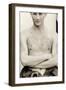 A Us Navy Sailor Shows-Off His Tattoos, 1942-null-Framed Photographic Print