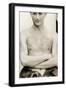 A Us Navy Sailor Shows-Off His Tattoos, 1942-null-Framed Photographic Print