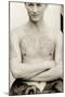 A Us Navy Sailor Shows-Off His Tattoos, 1942-null-Mounted Photographic Print