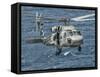 A US Navy SH-60F Seahawk Flying Off the Coast of Pakistan-Stocktrek Images-Framed Stretched Canvas