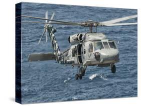A US Navy SH-60F Seahawk Flying Off the Coast of Pakistan-Stocktrek Images-Stretched Canvas