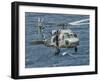 A US Navy SH-60F Seahawk Flying Off the Coast of Pakistan-Stocktrek Images-Framed Photographic Print