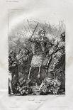 The Battle of Agnadello Engraving-A.v. Fontaine-Mounted Giclee Print