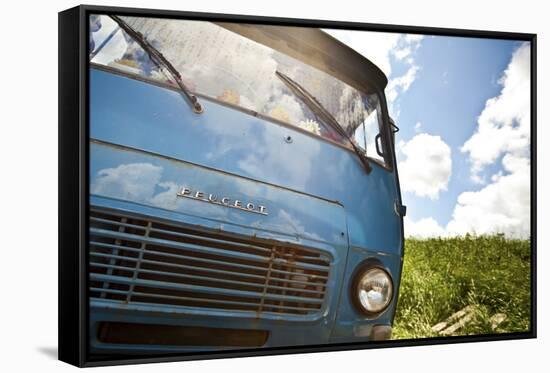 A Van on the Side of the Road in the Dutch Countryside North of Amsterdam, Netherlands-Carlo Acenas-Framed Stretched Canvas