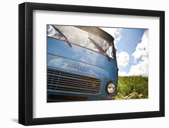 A Van on the Side of the Road in the Dutch Countryside North of Amsterdam, Netherlands-Carlo Acenas-Framed Photographic Print