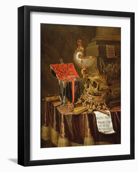 A Vanitas Still Life, 1689-Evert Collier-Framed Giclee Print