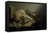 A Vanitas Still Life-Pieter Claesz-Framed Stretched Canvas