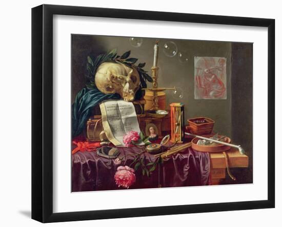 A Vanitas Still Life-Peeter Sion-Framed Giclee Print