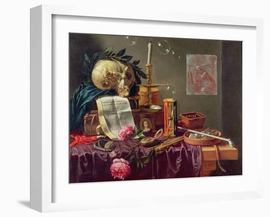 A Vanitas Still Life-Peeter Sion-Framed Giclee Print