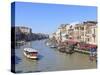 A Vaporetto Waterbus on the Grand Canal, Venice, UNESCO World Heritage Site, Veneto, Italy, Europe-Amanda Hall-Stretched Canvas