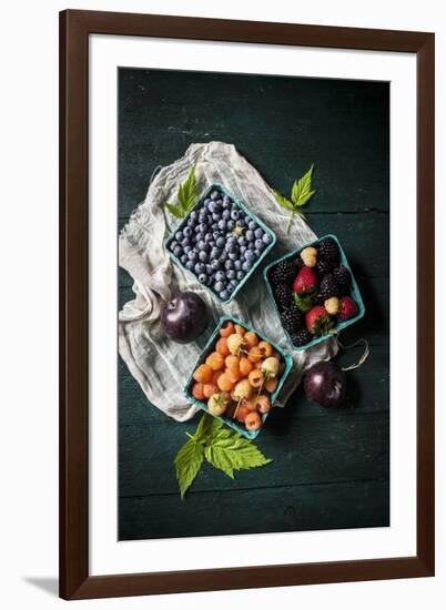 A Variety of Fresh Berries-Evangelia Kosmas-Framed Photographic Print