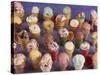 A Variety of Ice Cream Cones-Karen M^ Romanko-Stretched Canvas