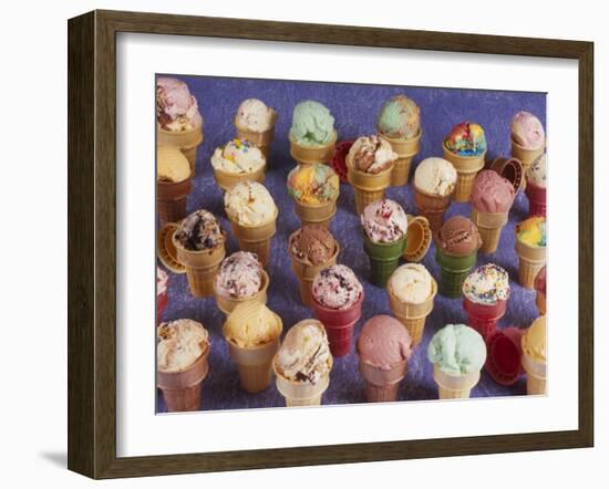 A Variety of Ice Cream Cones-Karen M^ Romanko-Framed Premium Photographic Print