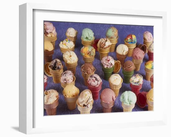 A Variety of Ice Cream Cones-Karen M^ Romanko-Framed Premium Photographic Print