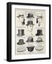 A Variety of Men's Hats-null-Framed Photographic Print