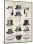 A Variety of Men's Hats-null-Mounted Photographic Print