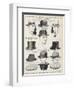 A Variety of Men's Hats-null-Framed Photographic Print