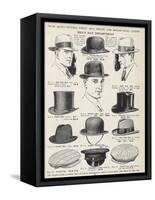 A Variety of Men's Hats-null-Framed Stretched Canvas