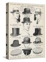 A Variety of Men's Hats-null-Stretched Canvas