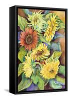 A Variety of Sunflowers-Joanne Porter-Framed Stretched Canvas