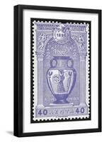 A Vase Depicting Pallas Athene. Greece 1896 Olympic Games 40 Lepta, Unused-null-Framed Giclee Print