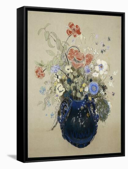 A Vase of Blue Flowers, C.1905-08-Odilon Redon-Framed Stretched Canvas