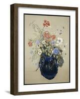 A Vase of Blue Flowers, C.1905-08-Odilon Redon-Framed Giclee Print