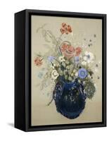 A Vase of Blue Flowers, circa 1905-08-Odilon Redon-Framed Stretched Canvas