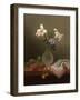 A Vase of Corn Lilies and Heliotrope, 1863-Martin Johnson Heade-Framed Giclee Print