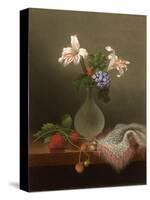 A Vase of Corn Lilies and Heliotrope, 1863-Martin Johnson Heade-Stretched Canvas