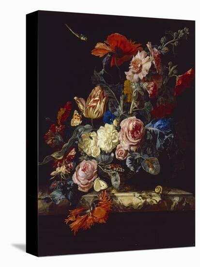 A Vase of Flowers, 1663-Willem van Aelst-Stretched Canvas