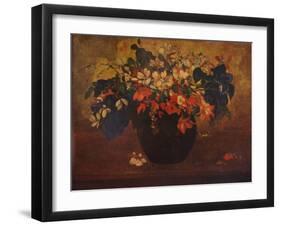 'A Vase of Flowers', 1896, (1932)-Paul Gauguin-Framed Giclee Print