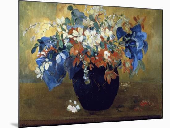 A Vase of Flowers, 1896-Paul Gauguin-Mounted Giclee Print
