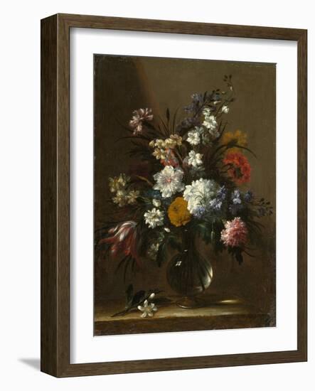 A Vase of Flowers on a Table, c.1660-1670-Bartolomeo Perez-Framed Giclee Print