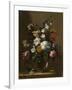 A Vase of Flowers on a Table, c.1660-1670-Bartolomeo Perez-Framed Giclee Print