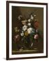 A Vase of Flowers on a Table, c.1660-1670-Bartolomeo Perez-Framed Giclee Print