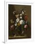 A Vase of Flowers on a Table, c.1660-1670-Bartolomeo Perez-Framed Giclee Print