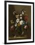 A Vase of Flowers on a Table, c.1660-1670-Bartolomeo Perez-Framed Giclee Print