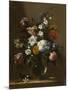 A Vase of Flowers on a Table, c.1660-1670-Bartolomeo Perez-Mounted Giclee Print