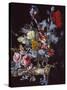 A Vase of Flowers with a Watch-Willem van Aelst-Stretched Canvas