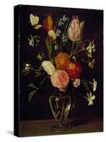 A Vase of Flowers-Daniel Seghers-Stretched Canvas