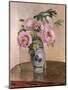 A Vase of Peonies, 1875-Camille Pissarro-Mounted Giclee Print