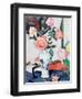 A Vase of Pink Roses-Samuel John Peploe-Framed Premium Giclee Print