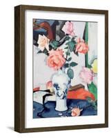A Vase of Pink Roses-Samuel John Peploe-Framed Giclee Print