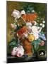 A Vase of Rich Summer Flowers-Jan van Huysum-Mounted Photographic Print