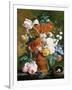 A Vase of Rich Summer Flowers-Jan van Huysum-Framed Photographic Print