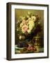 A Vase of Roses and a Tankard on a Table-Jean Baptiste Robie-Framed Giclee Print