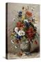 A Vase of Summer Flowers-Eugene Petit-Stretched Canvas