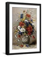 A Vase of Summer Flowers-Eugene Petit-Framed Giclee Print