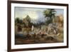 A Vegetable Market Near A Village-Theobald Michau-Framed Giclee Print